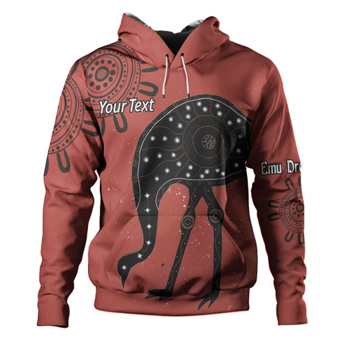 Australia Emu Aboriginal Custom Hoodie - Emu Dreamtime Hoodie Australia Emu Aboriginal Custom Hoodie - Emu Dreamtime Hoodie