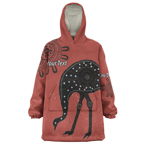 Australia Emu Aboriginal Custom Snug Hoodie - Emu Dreamtime Snug Hoodie Australia Emu Aboriginal Custom Snug Hoodie - Emu Dreamtime Snug Hoodie
