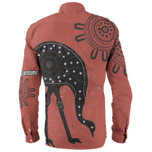 Australia Emu Aboriginal Custom Long Sleeve Shirt - Emu Dreamtime Long Sleeve Shirt Australia Emu Aboriginal Custom Long Sleeve Shirt - Emu Dreamtime Long Sleeve Shirt