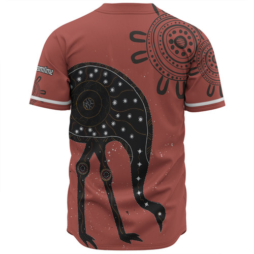 Australia Emu Aboriginal Custom Baseball Shirt - Emu Dreamtime Baseball Shirt Australia Emu Aboriginal Custom Baseball Shirt - Emu Dreamtime Baseball Shirt