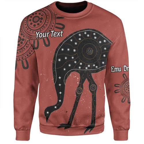 Australia Emu Aboriginal Custom Sweatshirt - Emu Dreamtime Sweatshirt