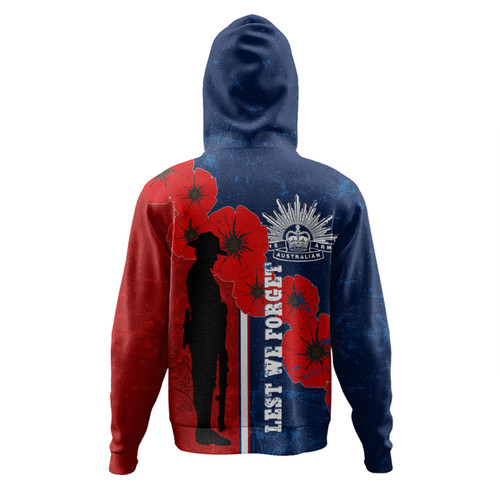Australia Anzac Day Hoodie - Lest We Forget Remebrance Day (Blue) Hoodie Australia Anzac Day Hoodie - Lest We Forget Remebrance Day (Blue) Hoodie