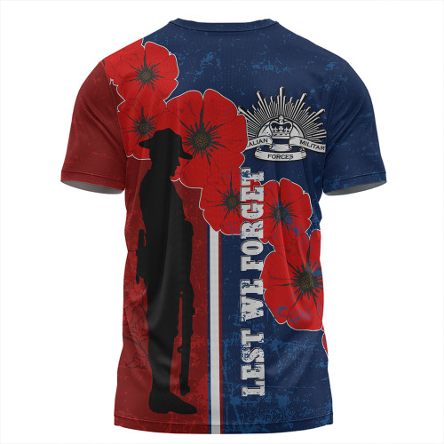 Australia Anzac Day T-shirt - Lest We Forget Remebrance Day (Blue) T-shirt
