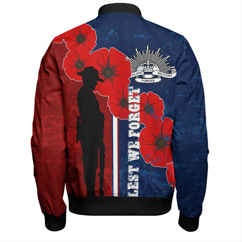 Australia Anzac Day Bomber Jacket - Lest We Forget Remebrance Day (Blue) Bomber Jacket Australia Anzac Day Bomber Jacket - Lest We Forget Remebrance Day (Blue) Bomber Jacket