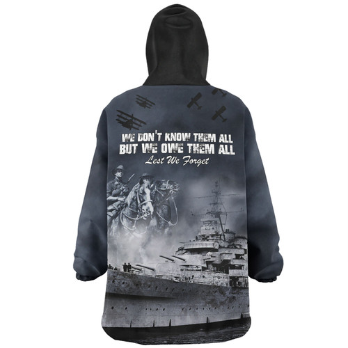 Australia Anzac Day Snug Hoodie - Remember All The Battles Fought Snug Hoodie
