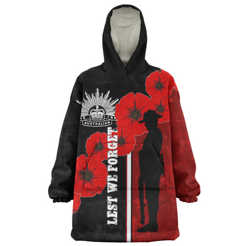 Australia Anzac Day Snug Hoodie - Lest We Forget Remebrance Day (Black) Snug Hoodie