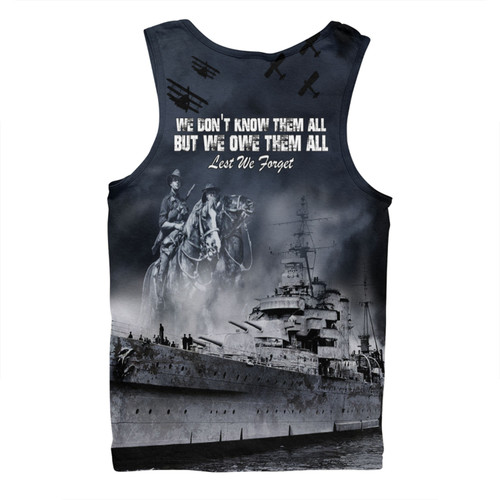 Australia Anzac Day Men Singlet - Remember All The Battles Fought Men Singlet Australia Anzac Day Men Singlet - Remember All The Battles Fought Men Singlet