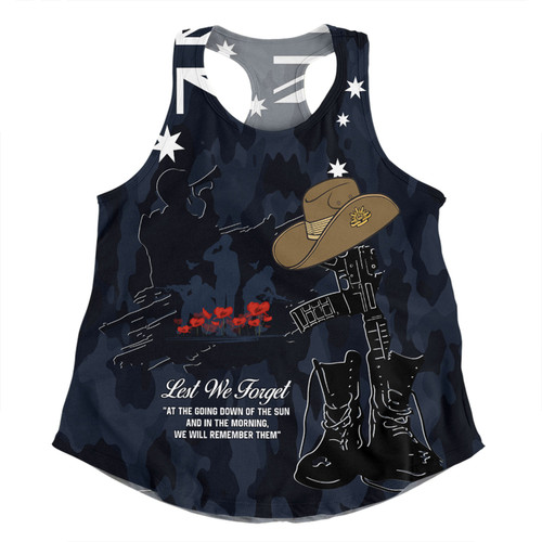 Australia Anzac Day Women Racerback Singlet - Anzac Day The Australian Army Women Racerback Singlet