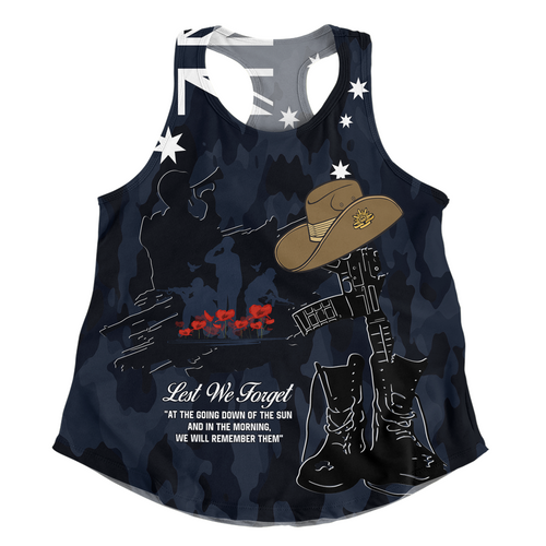 Australia Anzac Day Women Racerback Singlet - Anzac Day The Australian Army Women Racerback Singlet