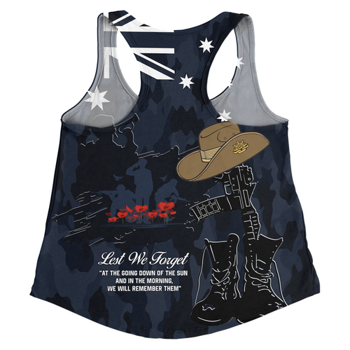 Australia Anzac Day Women Racerback Singlet - Anzac Day The Australian Army Women Racerback Singlet
