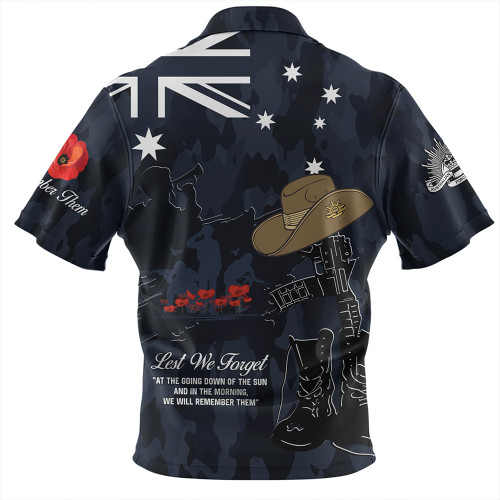 Australia Anzac Day Zip Polo Shirt - Anzac Day The Australian Army Zip Polo Shirt Australia Anzac Day Zip Polo Shirt - Anzac Day The Australian Army Zip Polo Shirt