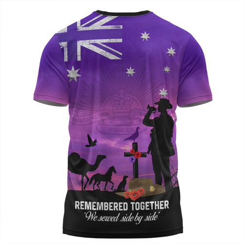 Australia Anzac Day T-shirt - Anzac Day We Served Side By Side T-shirt Australia Anzac Day T-shirt - Anzac Day We Served Side By Side T-shirt