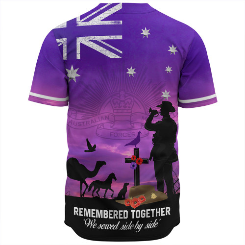 Australia Anzac Day Baseball Shirt - Anzac Day We Served Side By Side Baseball Shirt Australia Anzac Day Baseball Shirt - Anzac Day We Served Side By Side Baseball Shirt