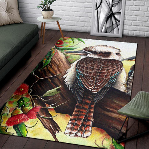 Australia Area Rug - Kookaburra with Waratah Australia Area Rug - Kookaburra with Waratah
