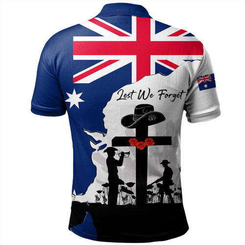 Australia Anzac Day Polo Shirt - Anzac Day With Map And Flag Australia Polo Shirt Australia Anzac Day Polo Shirt - Anzac Day With Map And Flag Australia Polo Shirt