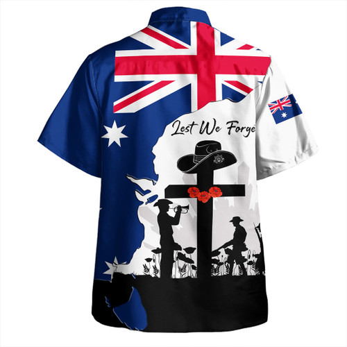 Australia Anzac Day Hawaiian Shirt - Anzac Day With Map And Flag Australia Hawaiian Shirt Australia Anzac Day Hawaiian Shirt - Anzac Day With Map And Flag Australia Hawaiian Shirt