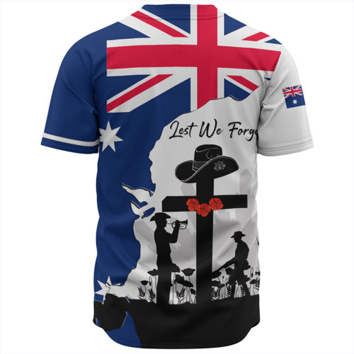 Australia Anzac Day Baseball Shirt - Anzac Day With Map And Flag Australia Baseball Shirt Australia Anzac Day Baseball Shirt - Anzac Day With Map And Flag Australia Baseball Shirt