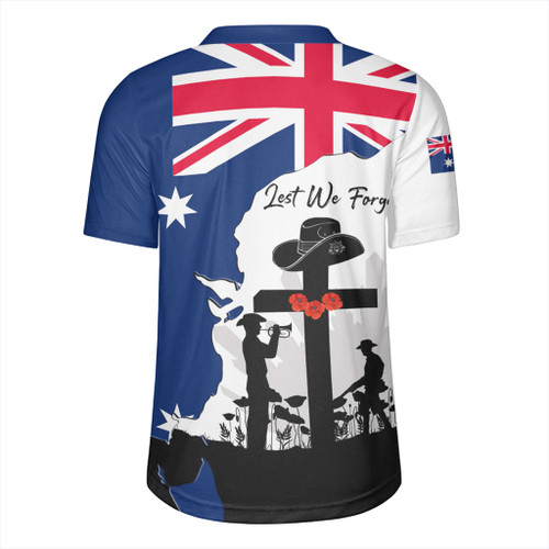 Australia Anzac Day Rugby Jersey - Anzac Day With Map And Flag Australia Rugby Jersey Australia Anzac Day Rugby Jersey - Anzac Day With Map And Flag Australia Rugby Jersey
