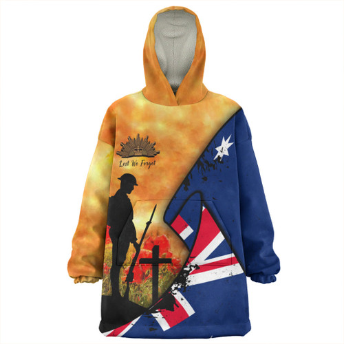 Australia Anzac Day Snug Hoodie - Anzac Day Flag Lest We Forget Snug Hoodie
