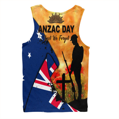 Australia Anzac Day Men Singlet - Anzac Day Flag Let We Forget Men Singlet Australia Anzac Day Men Singlet - Anzac Day Flag Let We Forget Men Singlet