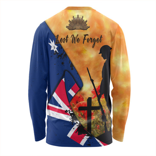 Australia Anzac Day Long Sleeve T-shirt - Anzac Day Flag Lest We Forget Long Sleeve T-shirt Australia Anzac Day Long Sleeve T-shirt - Anzac Day Flag Lest We Forget Long Sleeve T-shirt