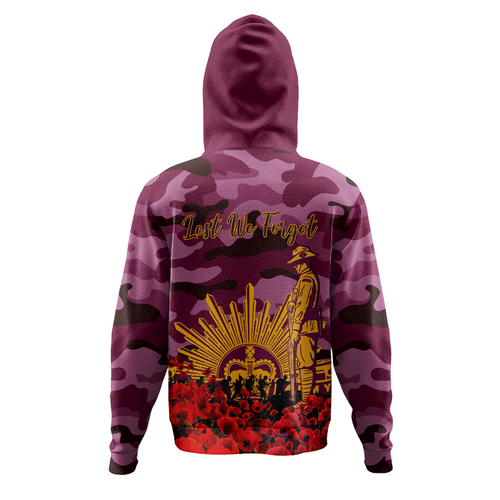 Brisbane Broncos Hoodie - Brisbane Broncos Anzac Day Lest We Forget Brisbane Broncos Hoodie - Brisbane Broncos Anzac Day Lest We Forget