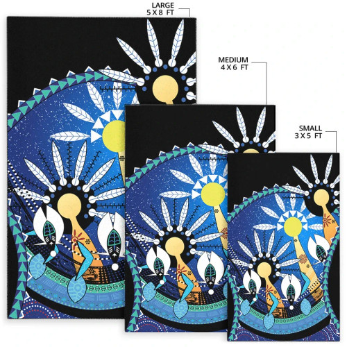 Australia Torres Strait Area Rug - Dhari Mask In Plam Tree Australia Torres Strait Area Rug - Dhari Mask In Plam Tree