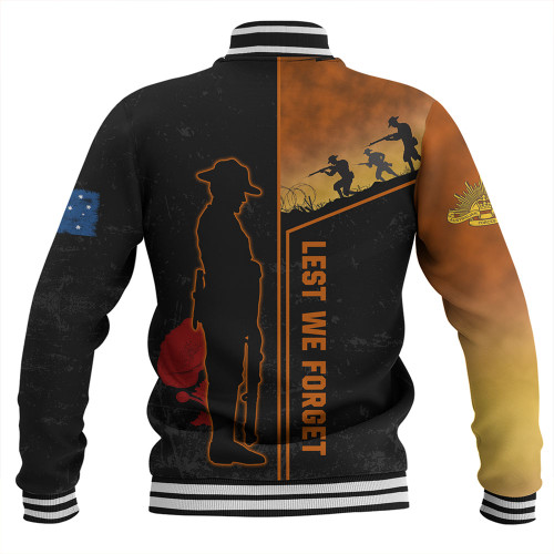 Australia Anzac Day Baseball Jacket - Anzac Day Lest We Forget Poppy Baseball Jacket Australia Anzac Day Baseball Jacket - Anzac Day Lest We Forget Poppy Baseball Jacket