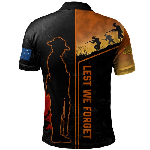 Australia Anzac Day Polo Shirt - Anzac Day Lest We Forget Poppy Polo Shirt Australia Anzac Day Polo Shirt - Anzac Day Lest We Forget Poppy Polo Shirt