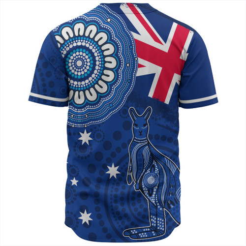 Australia Baseball Shirt Flag With Kangaroo Aboriginal Australia Baseball Shirt Flag With Kangaroo Aboriginal