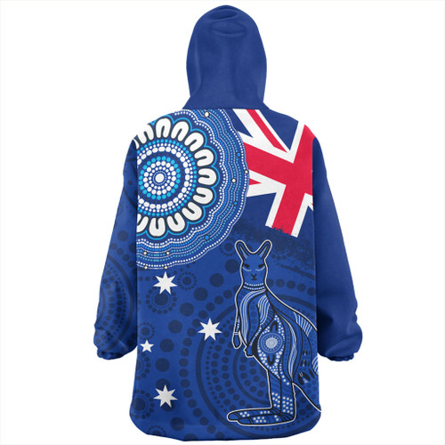 Australia Snug Hoodie Flag With Kangaroo Aboriginal Australia Snug Hoodie Flag With Kangaroo Aboriginal