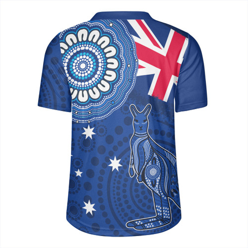 Australia Rugby Jersey Flag With Kangaroo Aboriginal Australia Rugby Jersey Flag With Kangaroo Aboriginal
