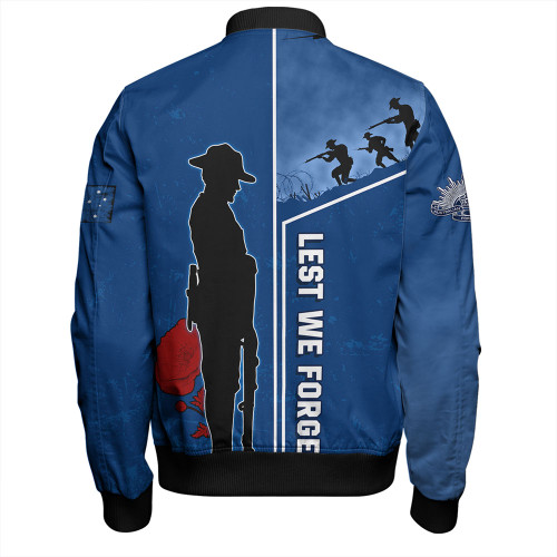 Canterbury-Bankstown Bulldogs Bomber Jacket - Anzac Day Lest We Forget Poppy Canterbury-Bankstown Bulldogs Bomber Jacket - Anzac Day Lest We Forget Poppy