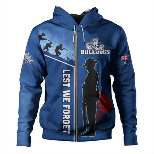 Canterbury-Bankstown Bulldogs Hoodie - Anzac Day Lest We Forget Poppy Canterbury-Bankstown Bulldogs Hoodie - Anzac Day Lest We Forget Poppy