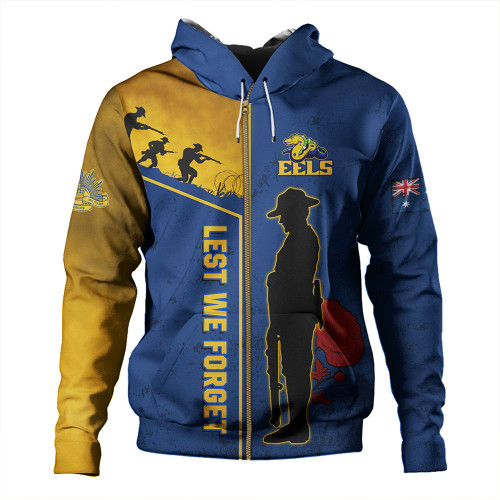 Parramatta Eels Hoodie - Anzac Day Lest We Forget Poppy Parramatta Eels Hoodie - Anzac Day Lest We Forget Poppy