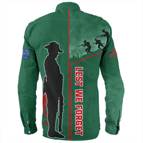 South Sydney Rabbitohs Long Sleeve Shirt - Anzac Day Lest We Forget Poppy South Sydney Rabbitohs Long Sleeve Shirt - Anzac Day Lest We Forget Poppy