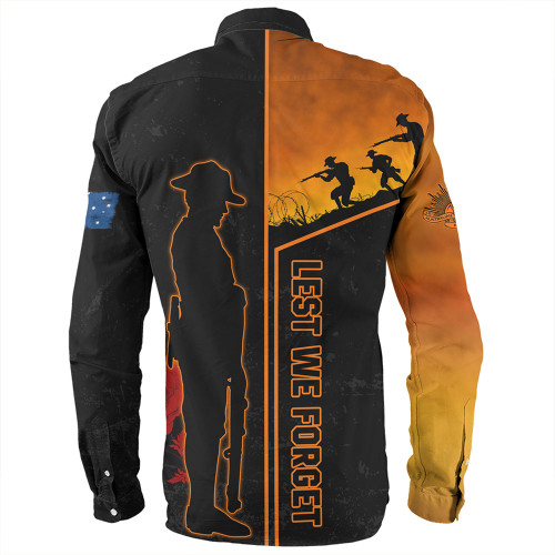 Wests Tigers Long Sleeve Shirt - Anzac Day Lest We Forget Poppy Wests Tigers Long Sleeve Shirt - Anzac Day Lest We Forget Poppy