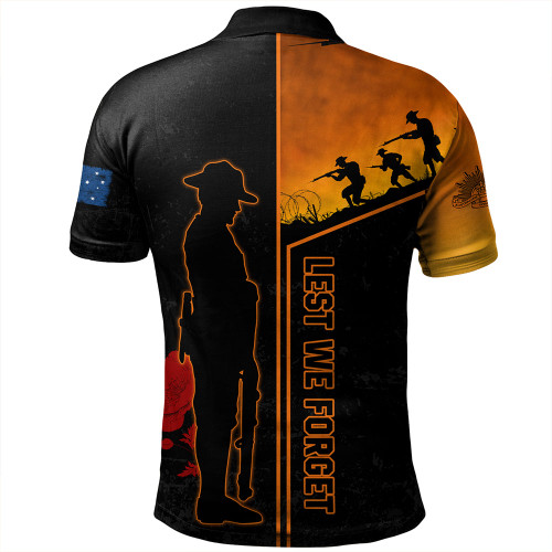 Wests Tigers Polo Shirt - Anzac Day Lest We Forget Poppy Wests Tigers Polo Shirt - Anzac Day Lest We Forget Poppy