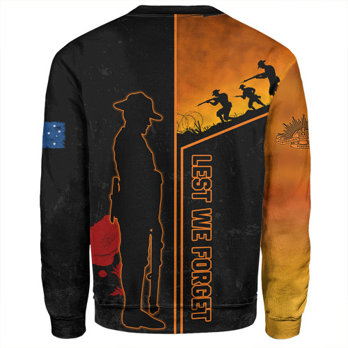 Wests Tigers Sweatshirt - Anzac Day Lest We Forget Poppy Wests Tigers Sweatshirt - Anzac Day Lest We Forget Poppy