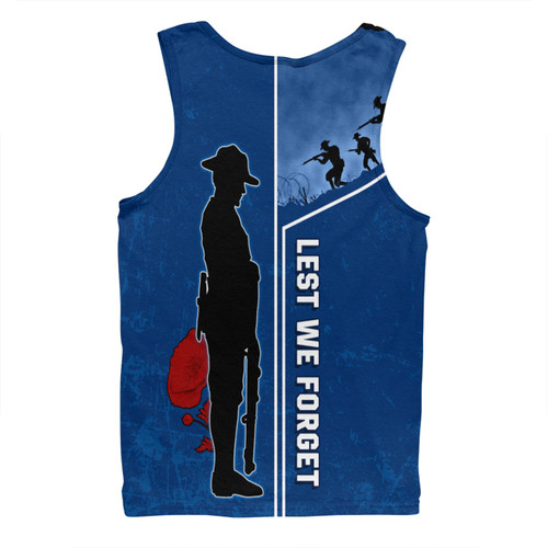 Canterbury-Bankstown Bulldogs Men Singlet - Anzac Day Lest We Forget Poppy Canterbury-Bankstown Bulldogs Men Singlet - Anzac Day Lest We Forget Poppy