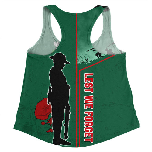 South Sydney Rabbitohs Women Racerback Singlet - Anzac Day Lest We Forget Poppy South Sydney Rabbitohs Women Racerback Singlet - Anzac Day Lest We Forget Poppy