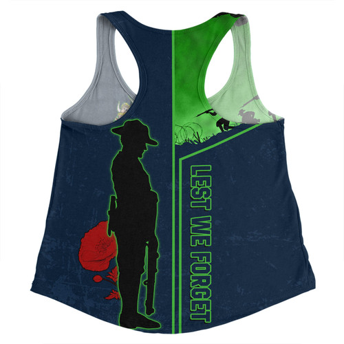 Canberra Raiders Women Racerback Singlet - Anzac Day Lest We Forget Poppy Canberra Raiders Women Racerback Singlet - Anzac Day Lest We Forget Poppy