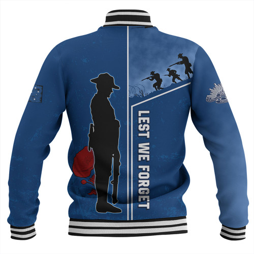 Canterbury-Bankstown Bulldogs Baseball Jacket - Anzac Day Lest We Forget Poppy Canterbury-Bankstown Bulldogs Baseball Jacket - Anzac Day Lest We Forget Poppy