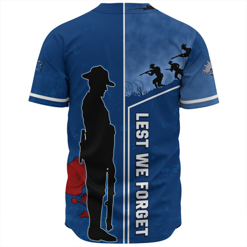 Canterbury-Bankstown Bulldogs Baseball Shirt - Anzac Day Lest We Forget Poppy Canterbury-Bankstown Bulldogs Baseball Shirt - Anzac Day Lest We Forget Poppy