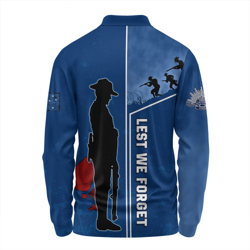 Canterbury-Bankstown Bulldogs Long Sleeve Polo Shirt - Anzac Day Lest We Forget Poppy Canterbury-Bankstown Bulldogs Long Sleeve Polo Shirt - Anzac Day Lest We Forget Poppy