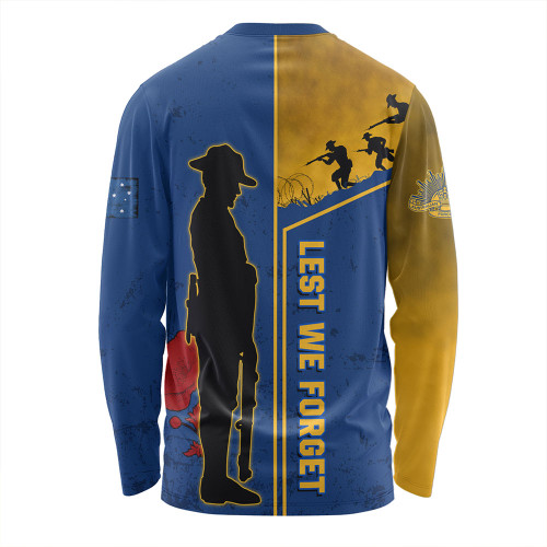 Parramatta Eels Long Sleeve T-shirt - Anzac Day Lest We Forget Poppy Parramatta Eels Long Sleeve T-shirt - Anzac Day Lest We Forget Poppy