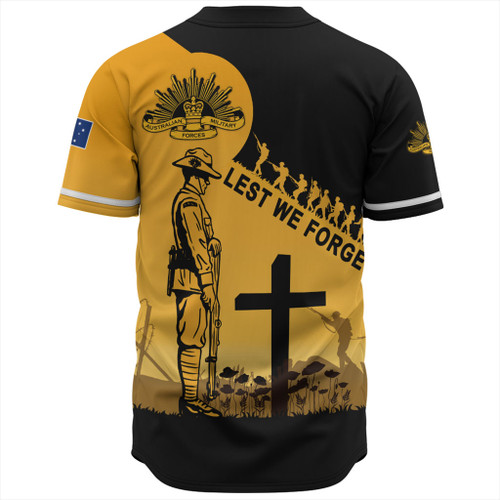 Australia Baseball Shirt Custom Anzac Day Soldiers Lest We Forget Poppy Australia Baseball Shirt Custom Anzac Day Soldiers Lest We Forget Poppy