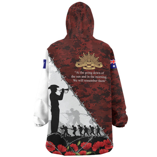 Australia Snug Hoodie - Anzac Day Poppy Flower And Barbed Wire Australia Snug Hoodie - Anzac Day Poppy Flower And Barbed Wire