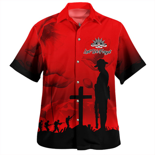Australia Hawaiian Shirt Anzac Day Lest We Forget Red Poppy