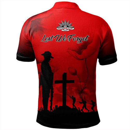 Australia Polo Shirt Anzac Day Lest We Forget Red Poppy Australia Polo Shirt Anzac Day Lest We Forget Red Poppy